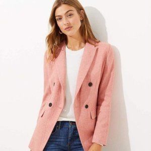 NWOT LOFT Melange Double Breasted Blazer - Old Rose
